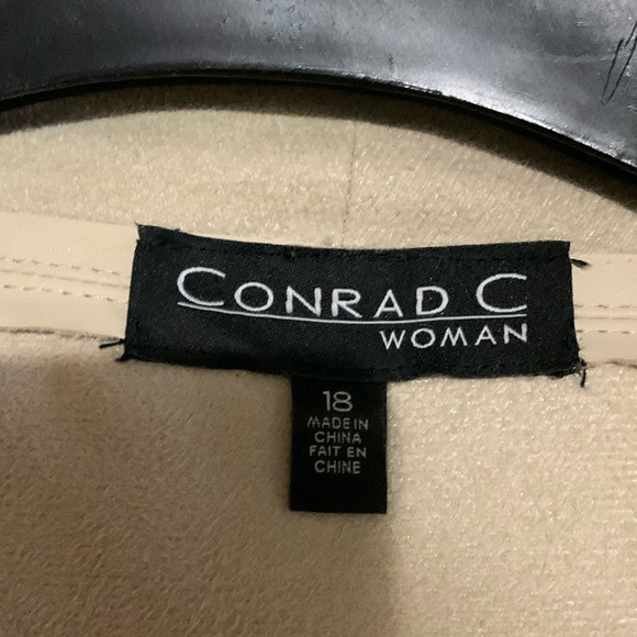 Pleather, suede and cloth jacket - zipper front - suede on inside and collar - Picture 5 of 5